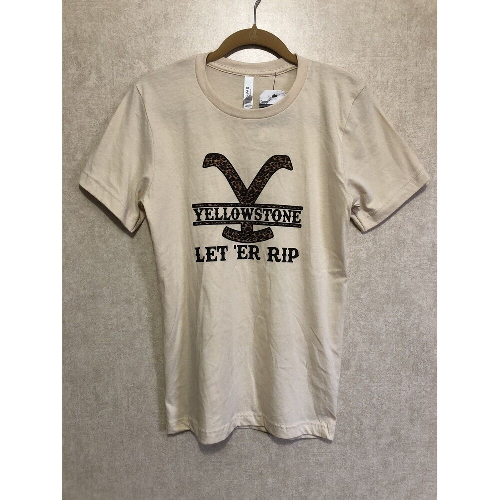 Yellowstone “LET ER RIP” Canvas Sz S T-shirt NWT